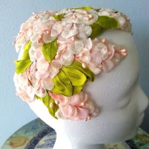Darling 60's Floral Vintage Headpiece